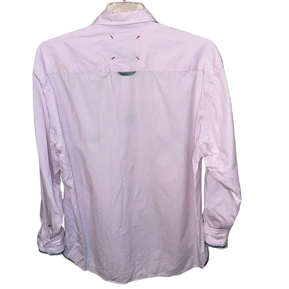 Robert Graham The Freshly Laundered‎ Shirt 100% Cotton Pink Size XXL
